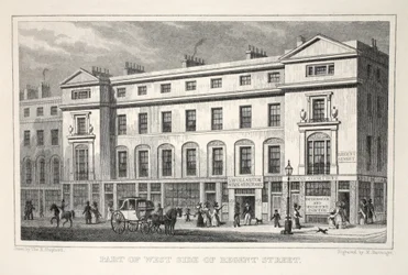 Partie du côté ouest de Regent Street, de 