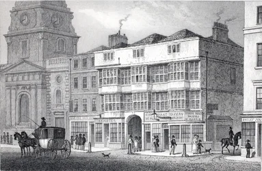 La vieille taverne White Hart, Bishopsgate Street, de 