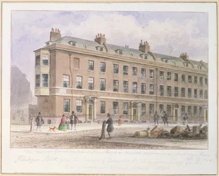 Vue de Fludyer Street vers Parliament Street, 1859