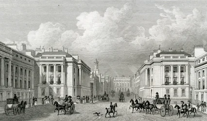 Waterloo Place et une partie de Regent Street, pub.1828