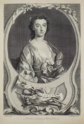 Mme Cibber, gravée par J. Marchand, 1749