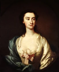 Portrait de la chanteuse Susannah Maria Cibber, vers 1745