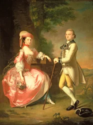 Sir John Pole, 5e baronnet, et sa femme, Elizabeth, 1755