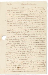 Lettre autographe à John Page, Philadelphie, 30 juillet 1776