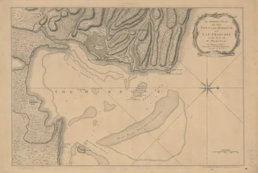 Plan authentique de la ville et du port de Cap-François dans l