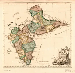 Guadaloupe une des îles Caribbee soumises à la France dans les Antilles, LOC 75693285