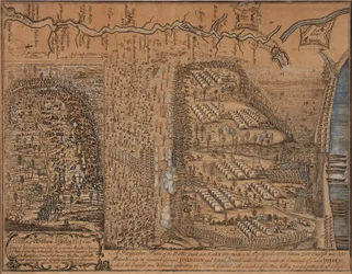 Plan prospectif de la bataille livrée près du lac George le 8 septembre 1755