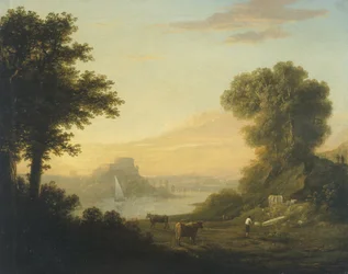 Paysage classique avec une rivière