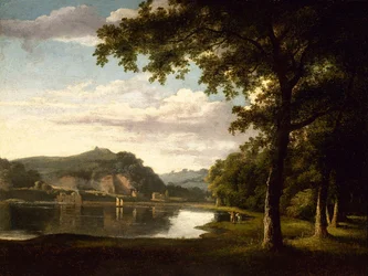 Paysage avec vue sur la rivière Wye par Thomas Jones