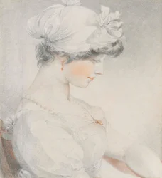 Portrait de Julia Angerstein, mi-longueur, de profil à droite