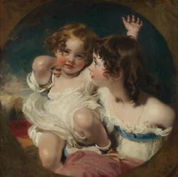 Les enfants Calmady Emily, 1818-1906, et Laura Anne, 1820-1894, 1823
