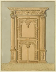 Porte en chêne sculpté, 6 Redcliffe Street