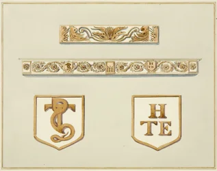 Frise en chêne sculpté, y compris une de la cheminée, au 15 Broad Street