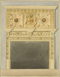Cheminée dans la maison de Robert Adams