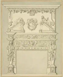 Cheminée dans une maison à Lewin