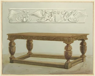 Table du conseil dans la grande salle de la Monnaie, maintenant l