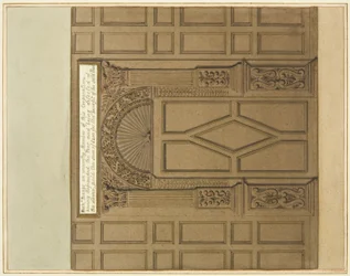 Porte intérieure de la grande salle de la Monnaie, maintenant l