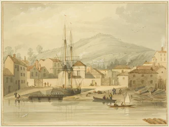 Limekiln Dock, Hotwell Road, avec le brig 