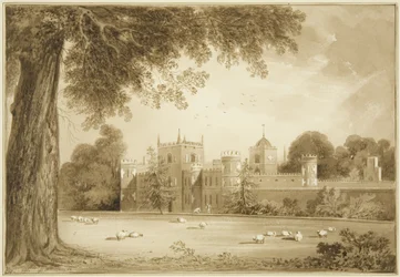 Anciennes écuries, le Château Noir, construit en scories de cuivre par M. Reeve à Arno