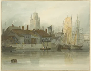 Tour de Redcliffe et retour du Ferry Slip, Queen Square, 1826