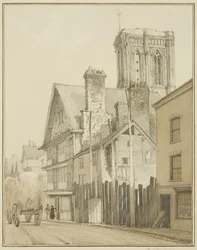 Temple Street, montrant la tour de l