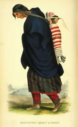 Femme Chippeway et enfant, 1848