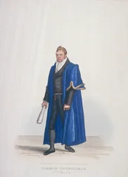Conseiller municipal de la ville de Londres, William John Reeves, en costume civique, 1825