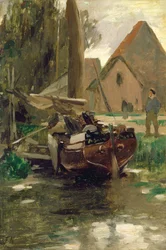Petit port avec un bateau