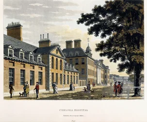 Hôpital de Chelsea, de "A Picturesque Tour through the Cities of London and Westminster Illustrated", 1792-1801