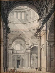 Vue intérieure de la cathédrale Saint-Paul depuis l