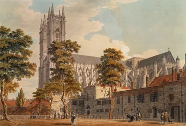 Abbaye de Westminster depuis les écoles, 1790-1792