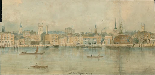 Panorama de la Tamise, côté nord, en 13 parties