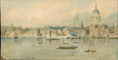 Panorama de la Tamise, côté nord, en 13 parties