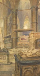 Les tombes de Henri III et de la reine Éléonore, abbaye de Westminster, 1904