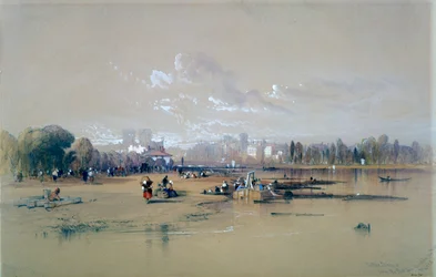 Notre-Dame depuis le Pont du Jardin du Roi, Paris, vers 1835-1890