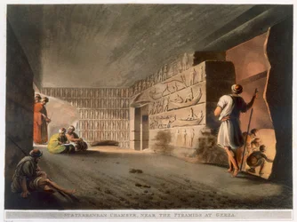 Chambre souterraine près des pyramides de Gizeh, 1802