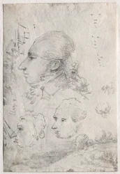 Études de têtes verso