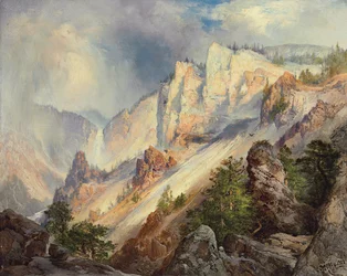 Une averse passagère dans le canyon de Yellowstone, 1903