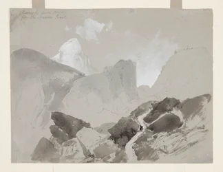 Arrière du Dôme Sud depuis le sentier du Nevada, Yosemite