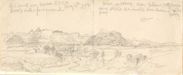 Bad Lands près de Boise, N.P.R.R. (No. Pacific Railroad)