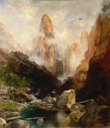 Brouillard dans le canyon de Kanab, Utah, 1892
