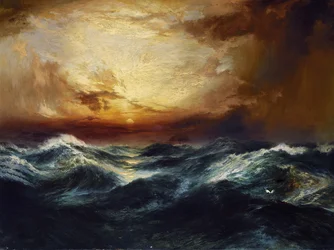Coucher de soleil après une tempête