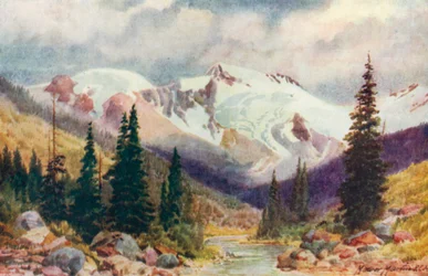 Source de la rivière Beaver (lithographie couleur)