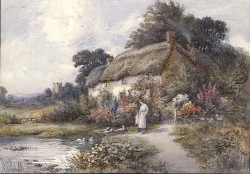 Cottage au toit de chaume, Ringwood, Hampshire