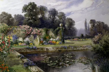 The Lily Pond. Nanuphars dans un bassin a l