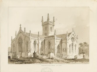 Église de Handsworth (dessin sépia)
