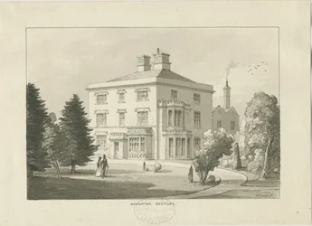 Presbytère de Haughton : dessin au lavis