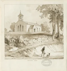 Stafford - Chapelle Whitgreave : dessin à la sépia, nd [c 1838]