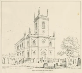 Église de Stone : dessin à la plume et à l