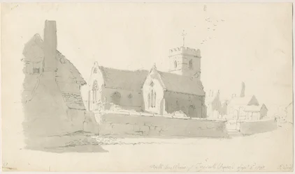 Église de Trysull: dessin au crayon, 2 sep 1837